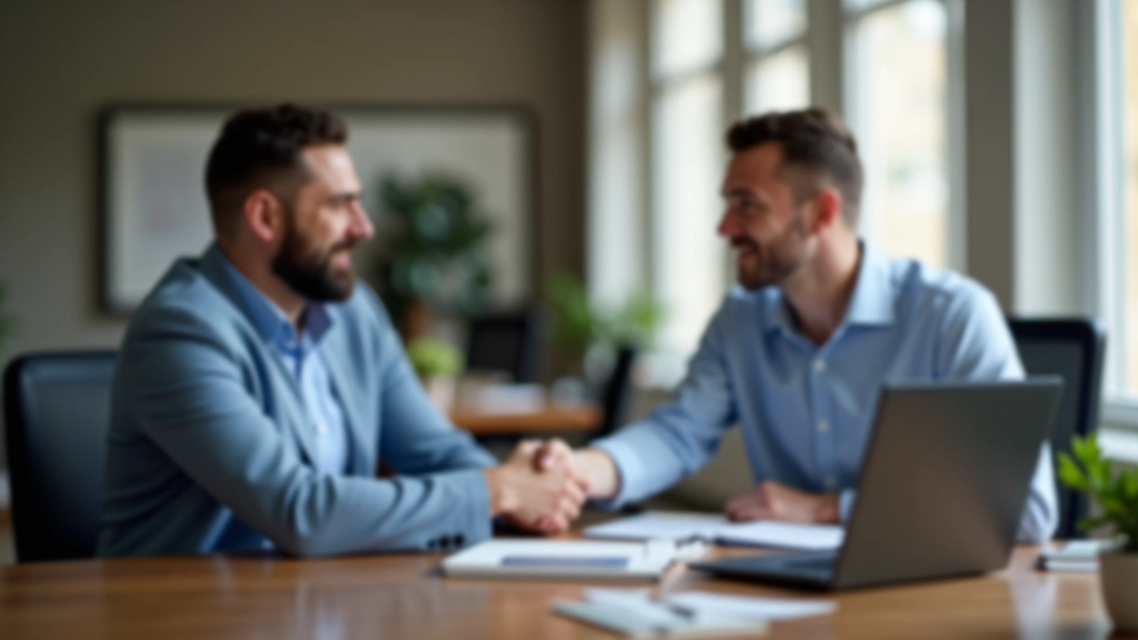 Consultant travaillant avec un client sur une stratégie de vente