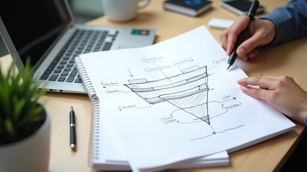 Diagramme schématique montrant le flux d'un webinaire automatisé de l'enregistrement initial à la vente finale