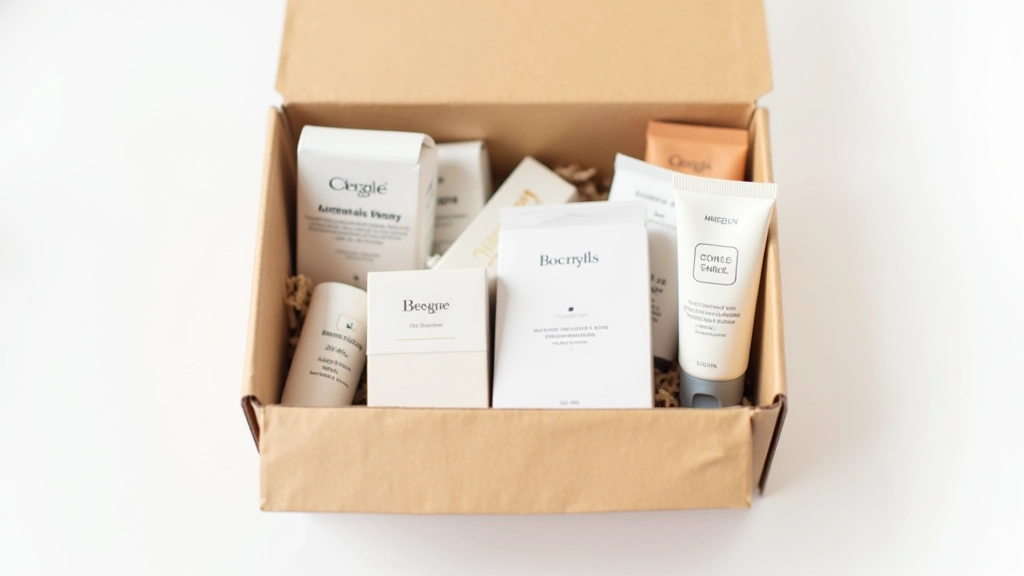 Produits physiques emballés prêts à être livrés mensuellement, boîte de marque premium